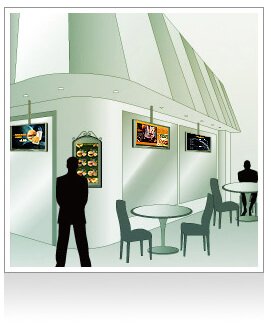 多螢幕展示不同播放內容